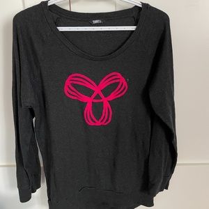 TNA long sleeve dark grey with pink logo